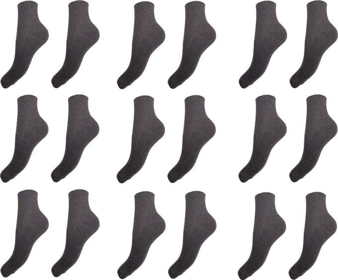 Naft Anti Press Korte Medical Sokken Grijs 9 Paar 35/38