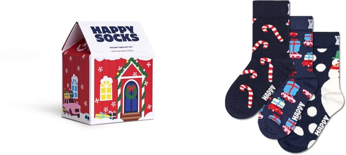 Happy Socks - Kids 3-Pack Holiday Socks Gift Set - Unisex - Sokken
