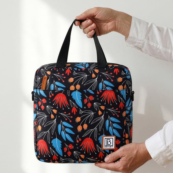 Brisby 4 Laags Geïsoleerde Koeltas - Lunchtas 7 liter - Night Flower