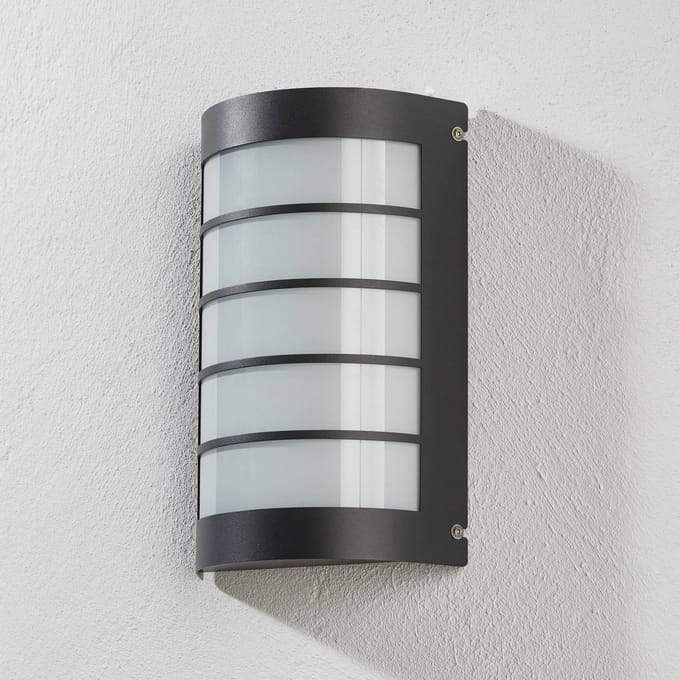 CMD LED wandlamp Aqua Marco roestvrij staal antraciet raster sensor