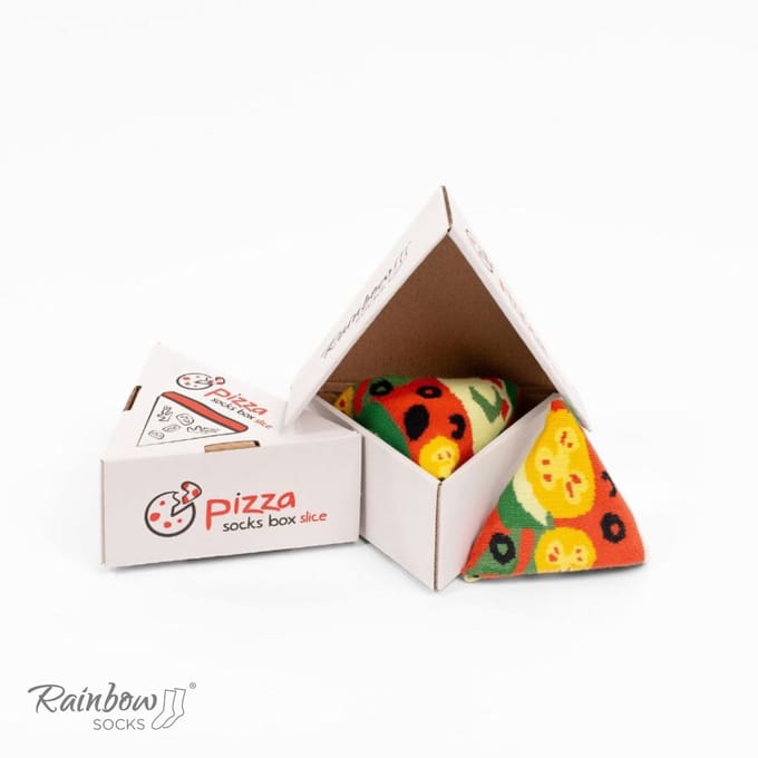 Rainbow Socks Serie - Pizza Sokken - Vegetarisch - 1 paar - EU 41-46
