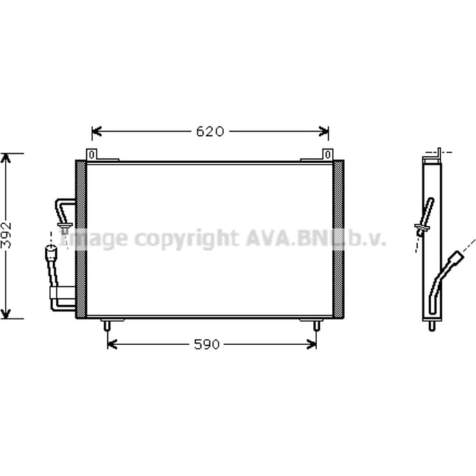 Condensator, airconditioning AVA COOLING PE5182