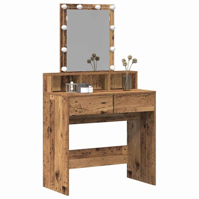vidaXL - Kaptafel - Oud - Hout - 80 - x - 41 - x - 144.5 - cm - Bewerkt - hout
