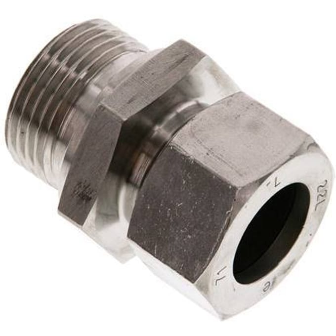 G 1'' Buitendraad x 22L RVS Rechte Snijring Koppeling 160 Bar DIN 2353 - FL2S-MC-ST-100G-22-L