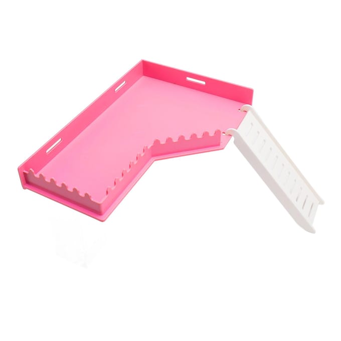 Hamster Platform Veilig Speelgoed voor Beweging Plastic Hamster Staand Platform met Ladder voor Cavia pink