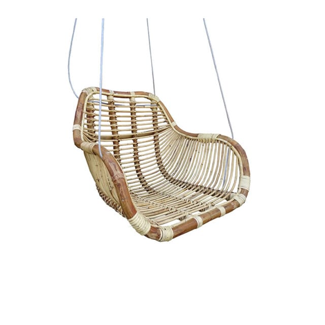 Van der Leeden Rotan hangstoel Fly - (L)66 x (B)65 x (H)49 cm - Steel Wire