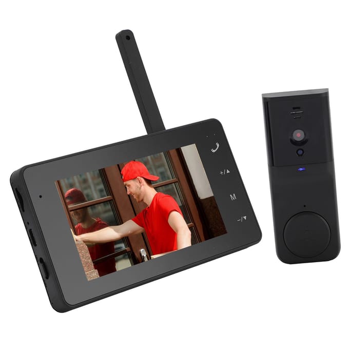 Draadloos Video Deurintercom Systeem 1080P Video Deurbel Camera met 4.3 Inch Display 2-weg