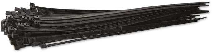 KSS kabelbindersassortiment Polyamide 6.6, zwart, 340x7,6, UV-bestendig, 100 stuks