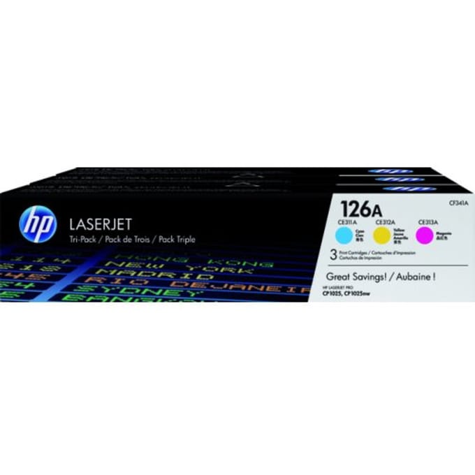 Tonercartridge hp cf341am 126a 3 kleuren