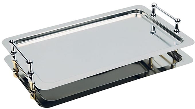 APS Buffetplateau - GN 1/1 serveertray van RVS - stapelbaar - 53 x 32,5 x 6,5 cm