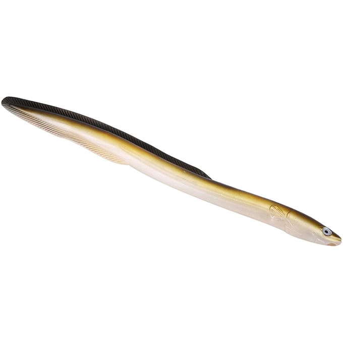 1PC Grote Zachte Palingvormige PVC Vissen Simulatie Kunstmatig Zwemmend Aas beige