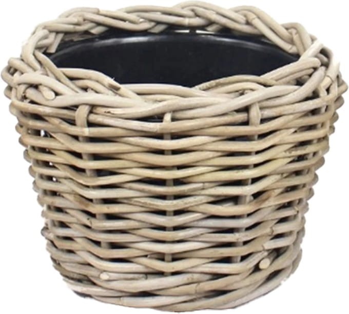 Drypot Rattan Grey d24h18 cm Split Van der Leeden