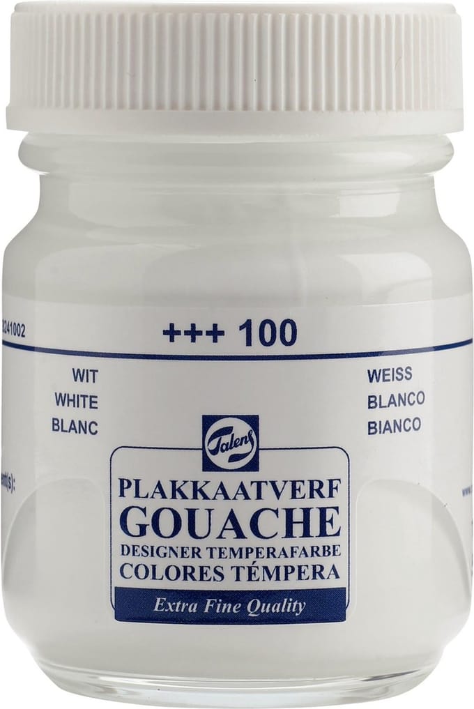 Plakkaatverf Extra Fijn Flacon 50 ml Wit 100