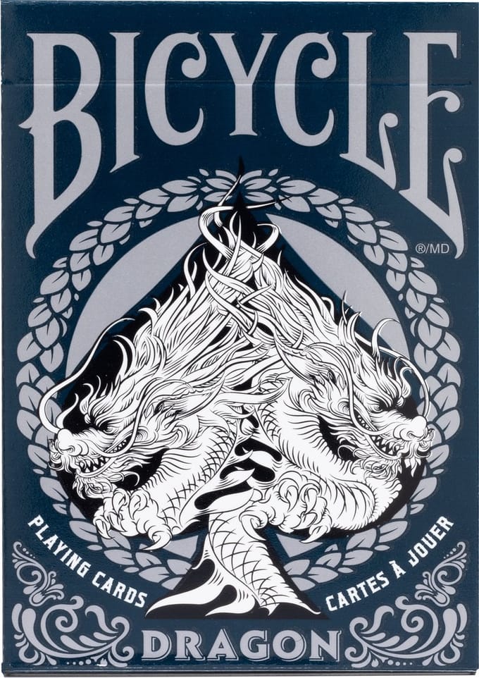 Bicycle Dragon White Speelkaarten - 54 kaarten