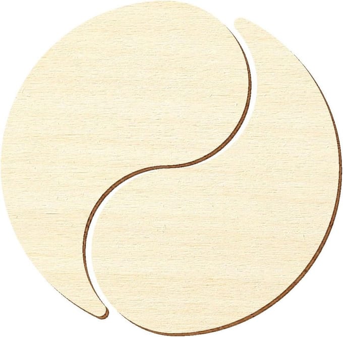Multiplex Ying Yang Schijf Op Maat Gesneden 3mm Dikte
