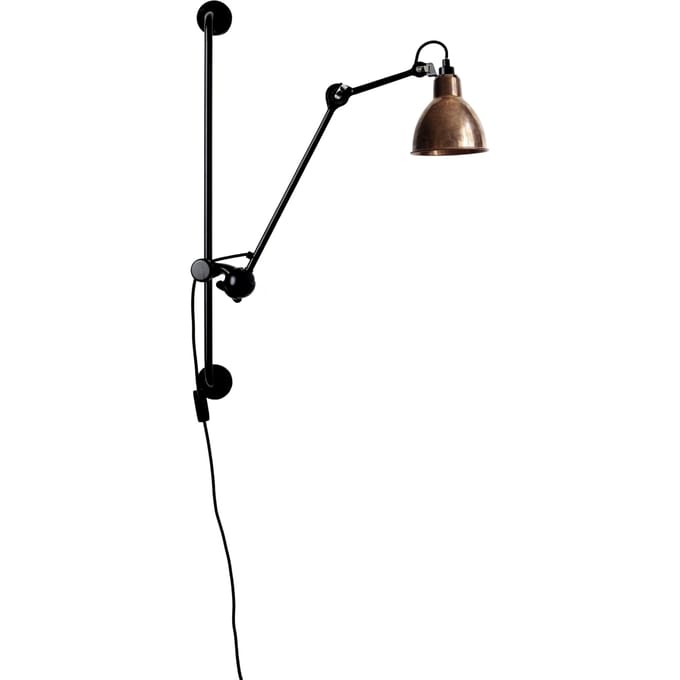 DCWéditions - LAMPE GRAS N°210 wandlamp - niet gepolijst koper - rond - brons
