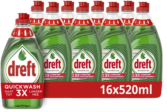 Dreft Platinum Quickwash Original Vloeibaar Handafwasmiddel - 16 x 520ml