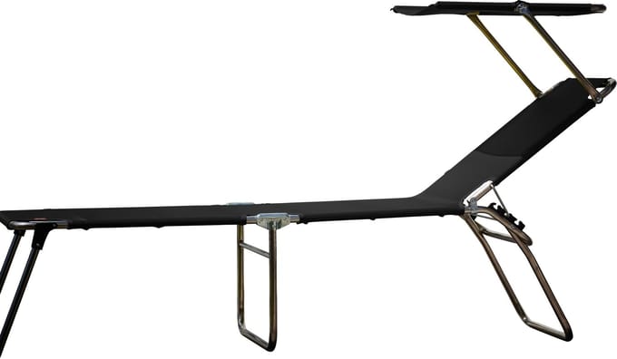 Fiam - Amigo 40+ Sun driepotig ligbed - zwart