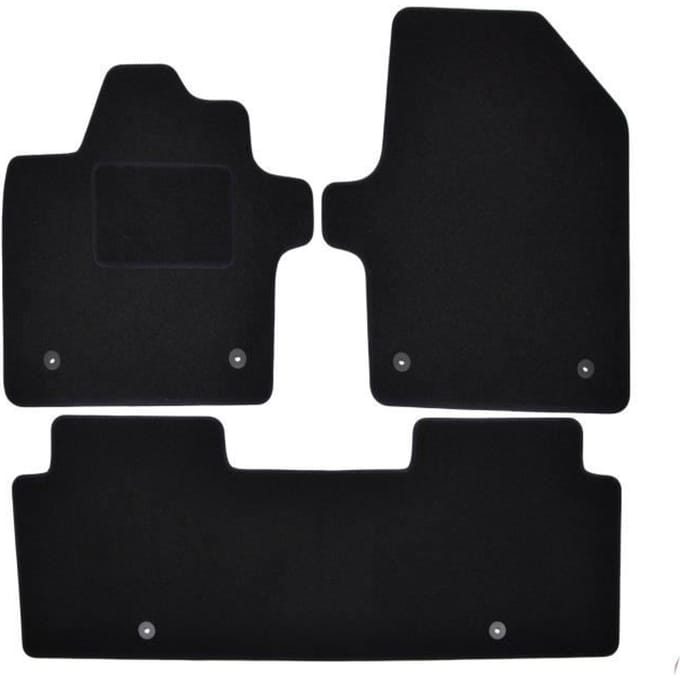 Tapis de sol - Kia - EV6 - Velours noir - 3 pièces - Ajustement précis