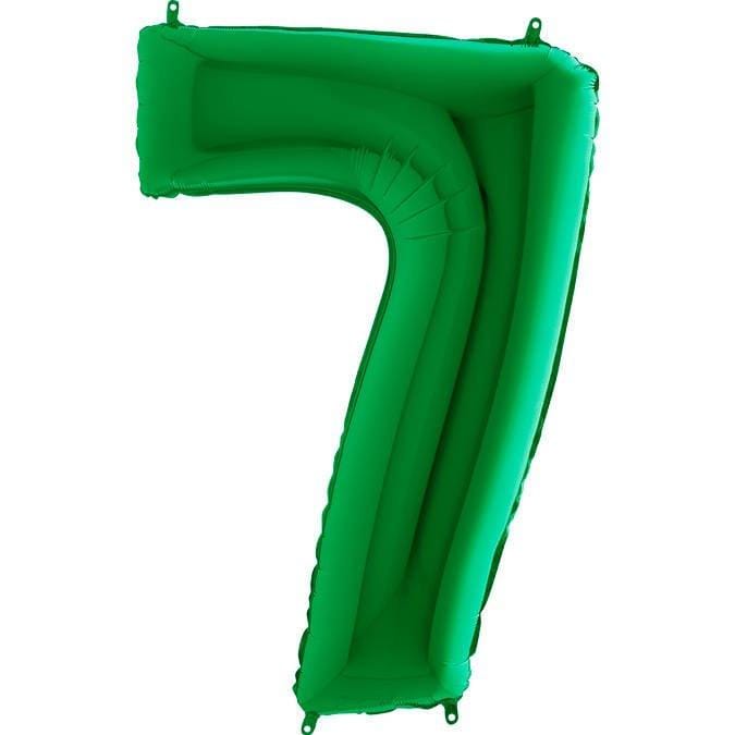 Ballon en Aluminium Chiffre 7 Vert - 102 Cm Grabo