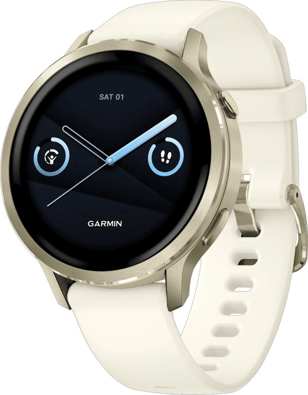 Garmin Venu 4 - Multisport smartwach - 41 mm - AMOLED - Goudkleurig/Creme