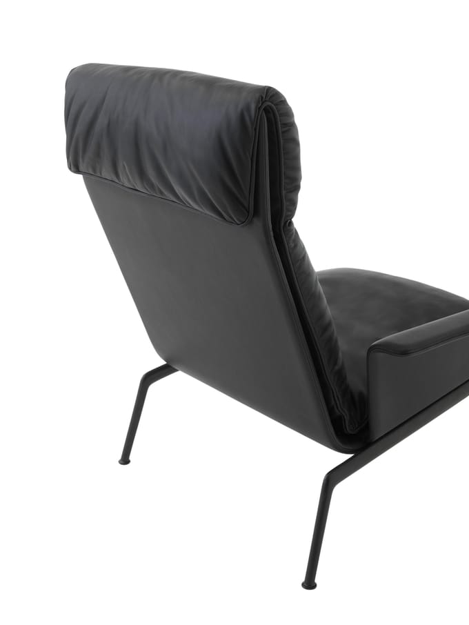 &Tradition Muno loungestoel LN17 - andtraditionNobleLederBlack