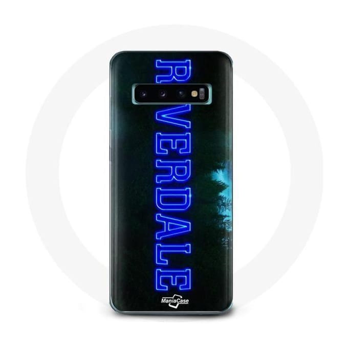 Coque pour Samsung Galaxy s10 edge Riverdale Série Logo bleu