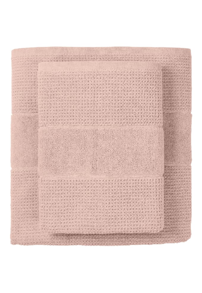 Handdoek, set van 4 stuks, 50 x 100 cm, zacht roze - SCHIESSER Home 50*100