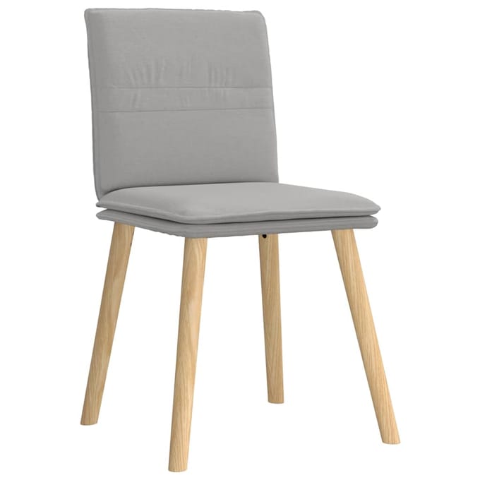 vidaXL Eetkamerstoelen 6 st stof wolk grijs