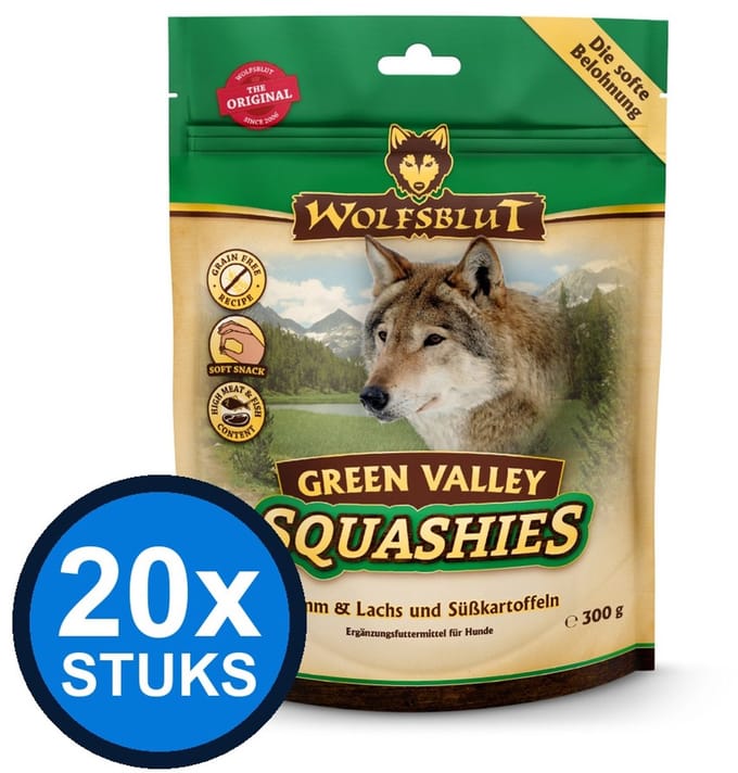 20x Wolfsblut - Squashies Green Valley - Hondenvoer Droogvoer - 300 g