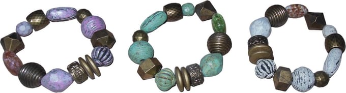 Armbanden met antieke uitstraling set van 3 stuks.
