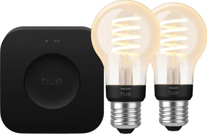Philips Hue Filament White Ambiance Standaard Duo Pack + Bridge Pro