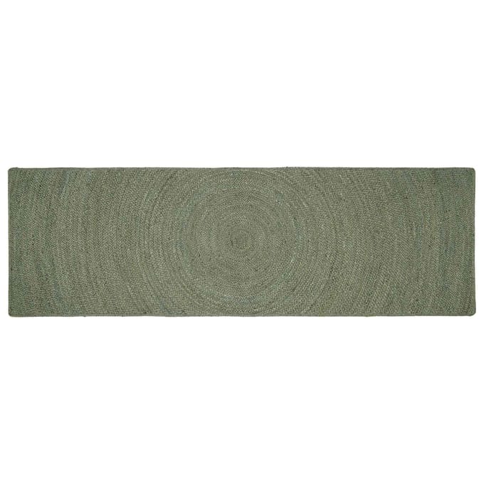 vidaXL - Vloerkleden - Olijfgroen - 80 - x - 200 - cm - Jute