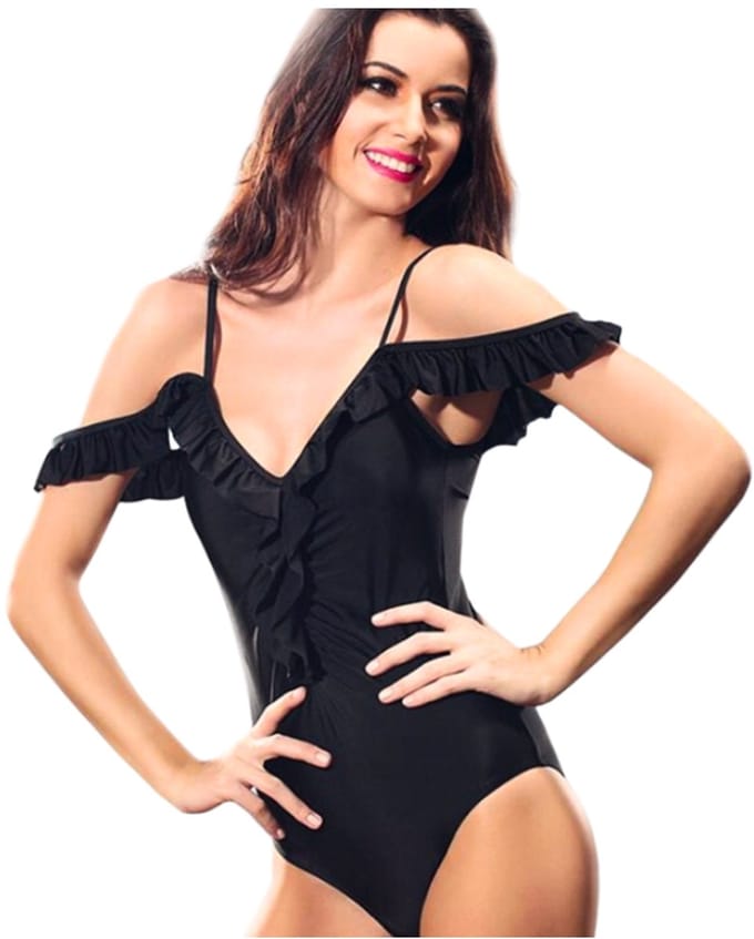 Sapphire - Monokini Badpak - Zwart - Wyszczuplające - Maat M