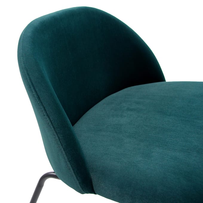 Loungestoel VELVO Fluweel petrolblauw hjh OFFICE