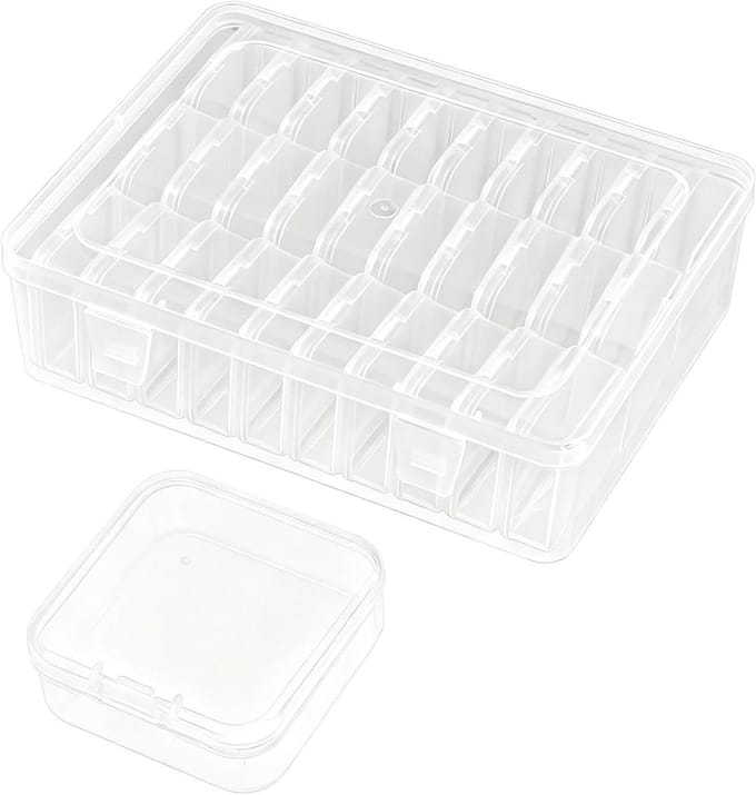 Kralen Organizer - Sieraden Etui - Hobby Projecten - Transparant Ontwerp - 22.5 x 17 x 6 cm - Transparant