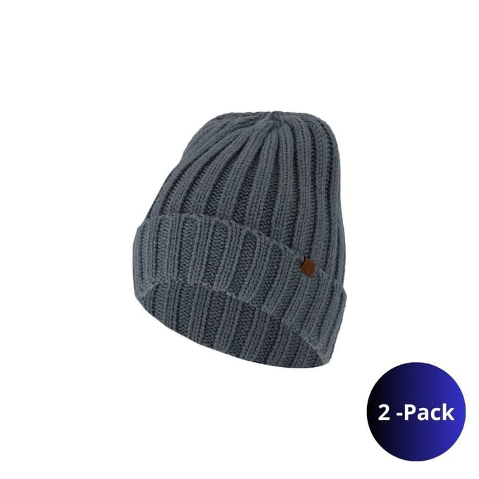 Morethansocks - Grofgebreide muts heren - Fashion - 2-Pack - One size