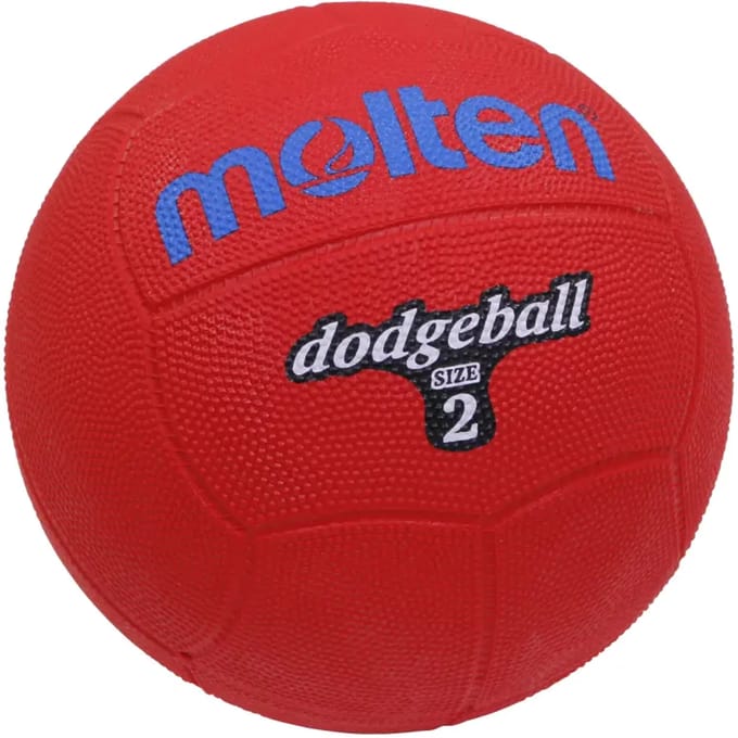 Molten Dodgeball 2, Rood, Buitenspeelbal, Rubber