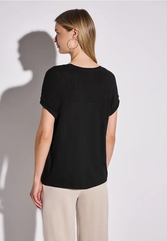 Shirt met gaatjesdetail