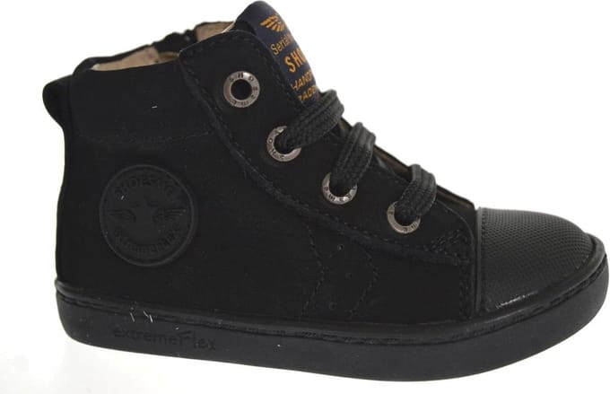Veterschoenen | Jongens | Black | Leer | Shoesme | Maat 22