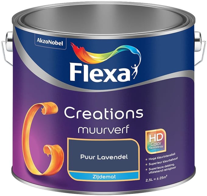 Flexa - Creations Muurverf Zijdemat - Puur Lavendel - Mengverf - 2,5 L