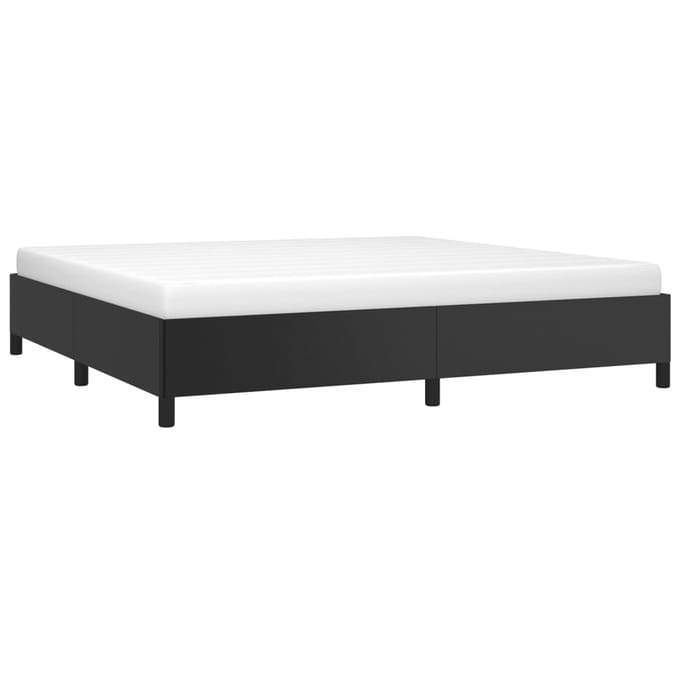 vidaXL - Bedframe - kunstleer - zwart - 200x200 - cm