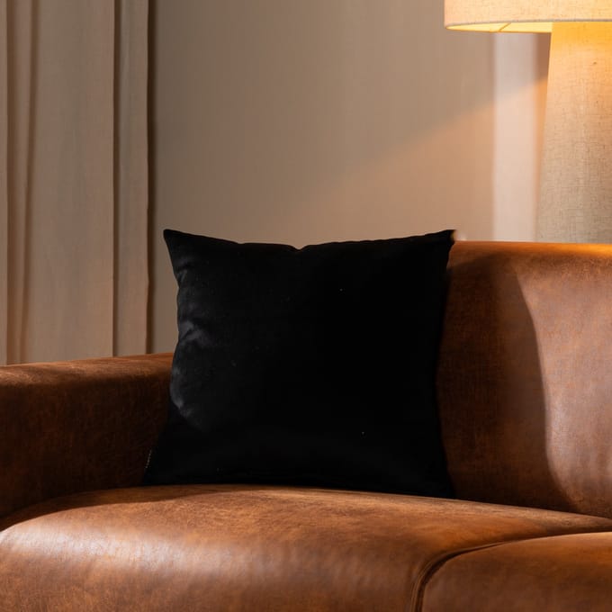 Bronx71® Sierkussen Anna velvet zwart 45 x 45 cm