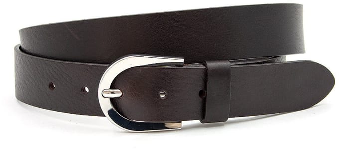 Damesceintuur leder donker bruin - 3.5 cm breed - Leer - Basic riem - Casual - Maat 95