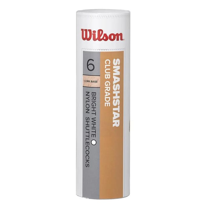 Buis met 6 badminton shuttles Wilson Smashstar