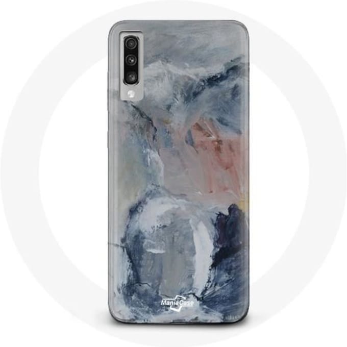 Samsung Galaxy A70 hoesje Grijze abstracte textuurachtergrond grijs