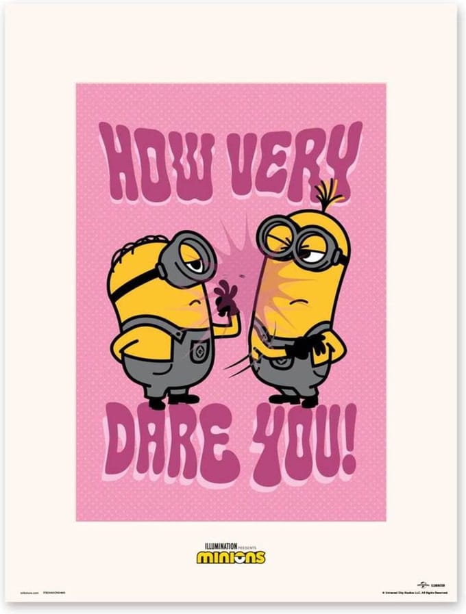 Poster Minions - How Very Dare You 30x40cm