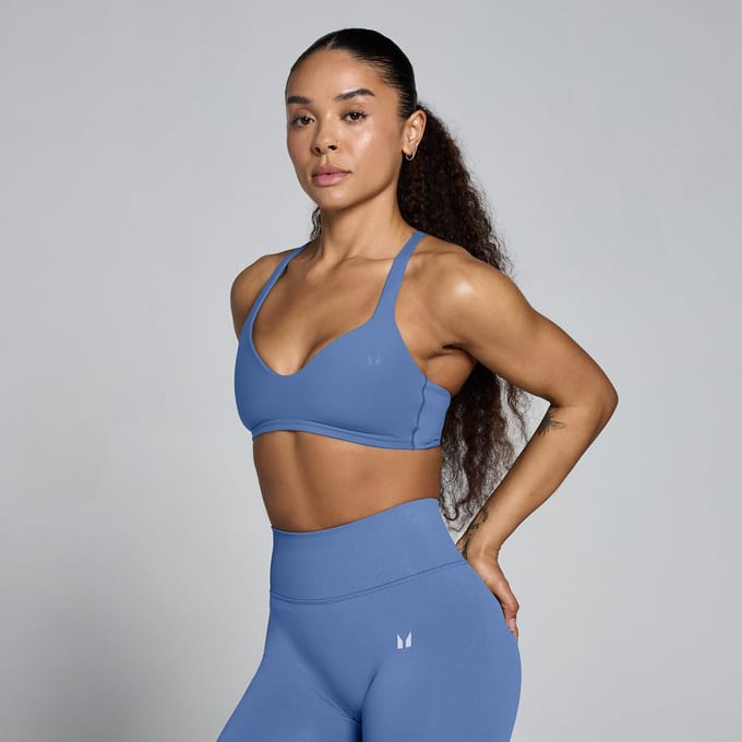 MP Women's Tempo Twist Back Sport-bh - Leisteenblauw - XL