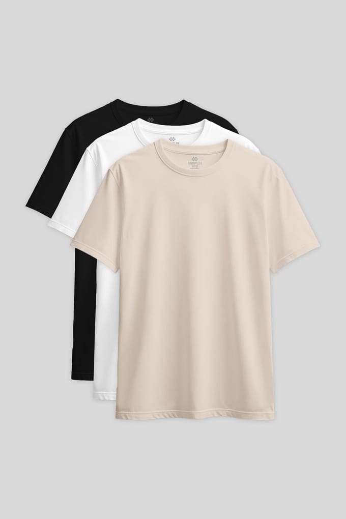 Dames Katoen Elastaan Crew Neck T-Shirt