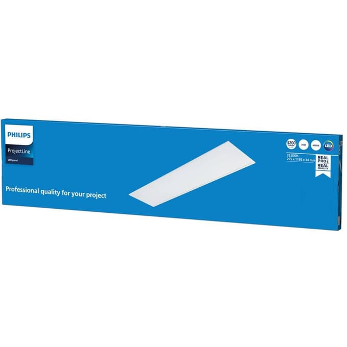 Philips Philips ProjectLine Inbouwpaneel 30 x 120 cm natuurlijk wit licht, 4000 K 3200 lm